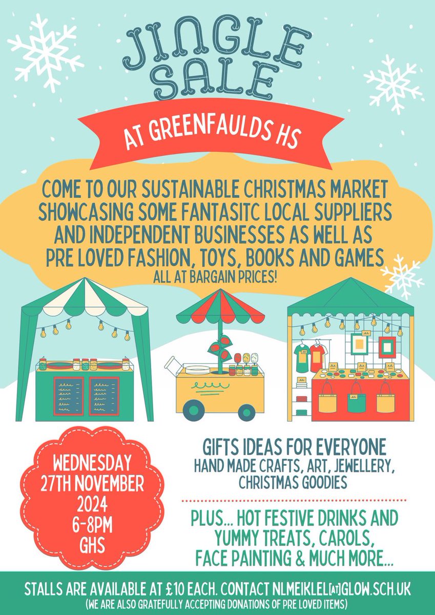 Upcoming school event, come along and bag yourself some bargains!