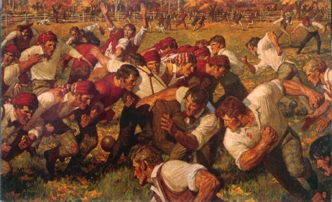 155 years ago today, college football was born as #Rutgers beat #Princeton 6-4 in the first ever game.