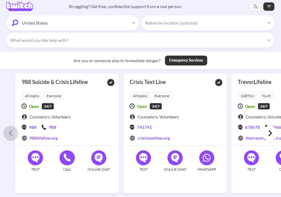 Reminder Twitch has a Crisis Prevention page with professional help resources you can call, text, or chat with. 

You are not alone. Support is available. If you're feeling hopeless, talk to someone please.

safety.twitch.tv/s/article/Cris…