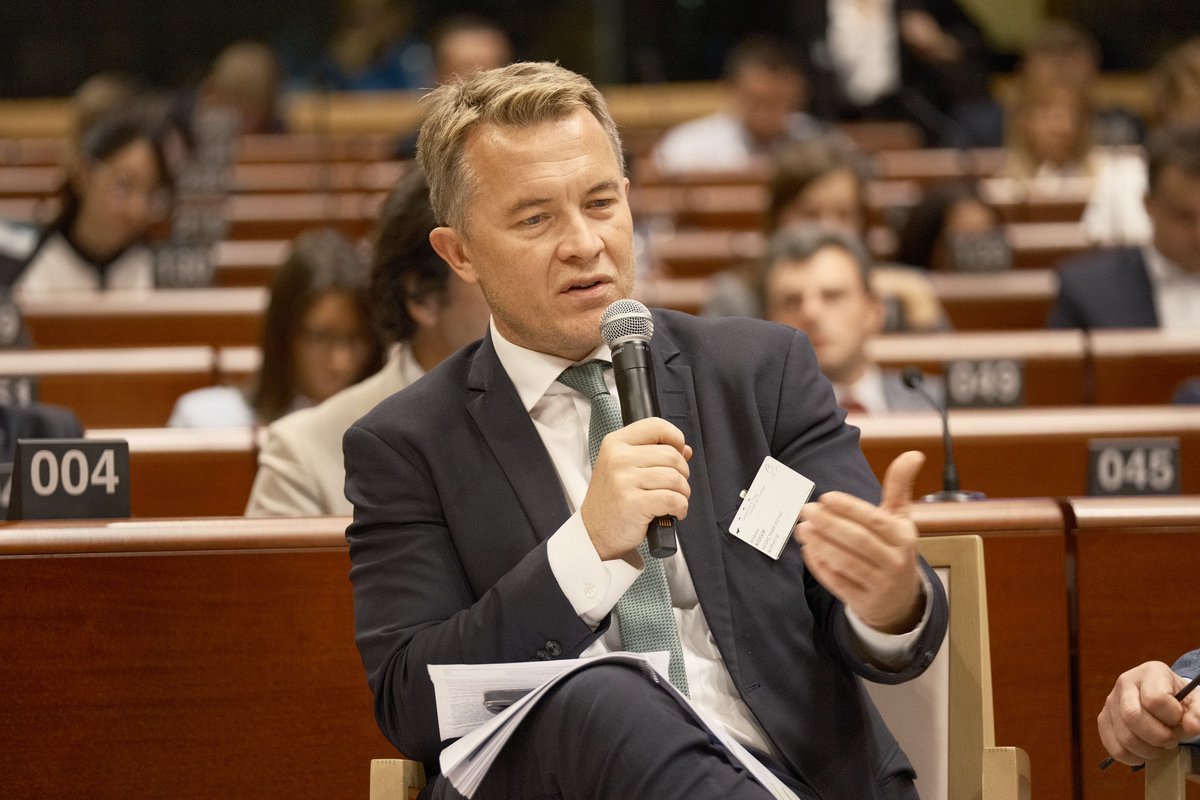 Council of Europe Democracy (@coedemocracy) on Twitter photo Discussing how algorithms can be harmful for our societies, <a href="/akravik79/">Andreas Motzfeldt Kravik</a> referred to the <a href="/coe/">Council of Europe</a> #AIConvention: "#CoE has been instrumental to show that it is still possible to go across borders, talk to each other, tackle these problems and find best practices".
#CoE_WFD Discussing how algorithms can be harmful for our societies, <a href="/akravik79/">Andreas Motzfeldt Kravik</a> referred to the <a href="/coe/">Council of Europe</a> #AIConvention: "#CoE has been instrumental to show that it is still possible to go across borders, talk to each other, tackle these problems and find best practices".
#CoE_WFD