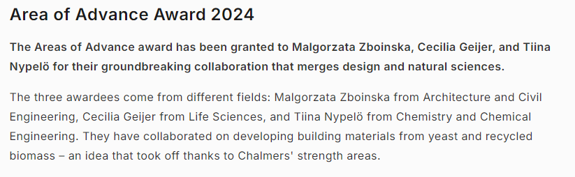 Congratulations Cecilia. 
chalmers.se/en/about-chalm…
