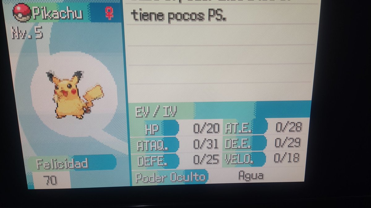 Mira las estadísticas del pikachu inicial q me salió en añil,y el Pikachu inicial es más fuerte q los salvajes no?si es así es una bestia <a href="/Eric_Lostie/">EricLostie</a>