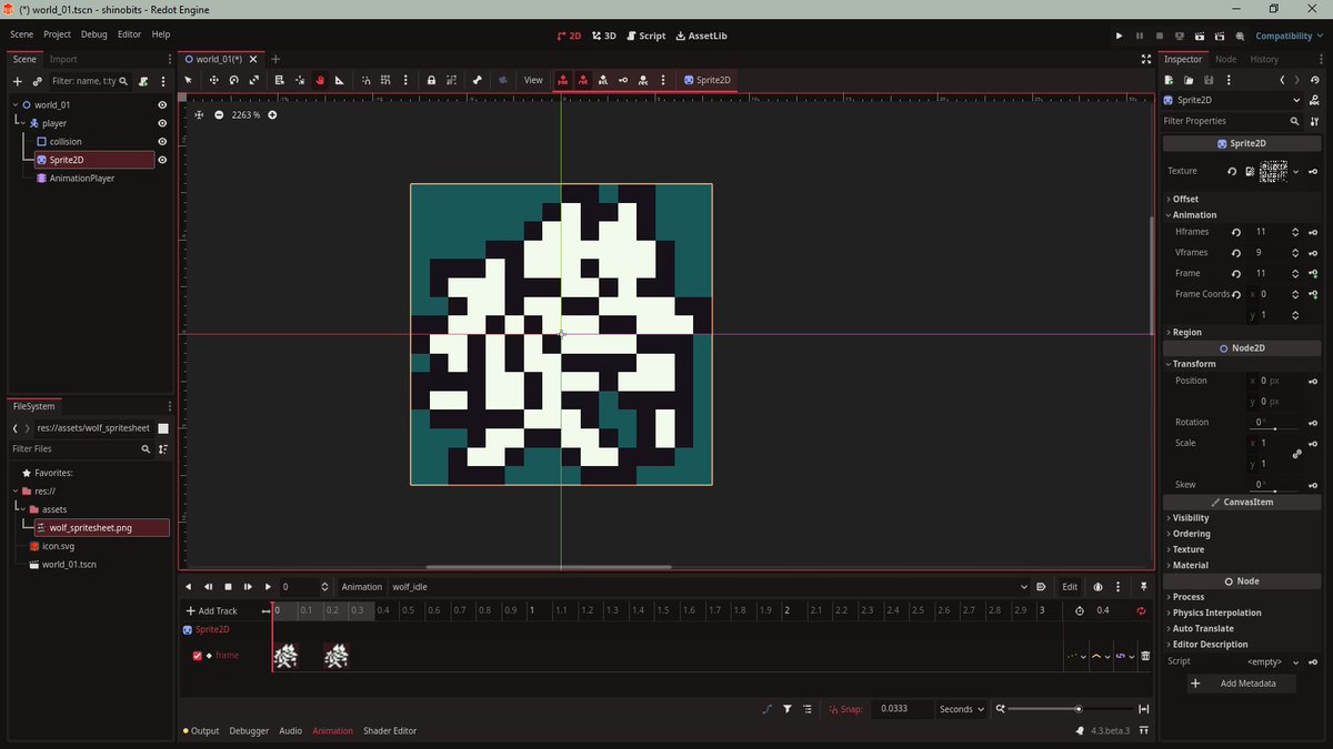 luguinascimento's tweet image. It begins! #pixelart #gamedev #redotengine @Redot_Engine
