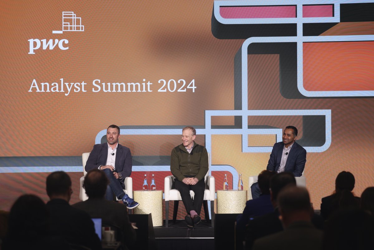 PwCUS's tweet photo. Our 2024 Analyst Summit wrapped up earlier this week. As we look back on the exciting discussions we had and the connections we made, here are a few highlights! #PwCUS https://t.co/jOaAKbw3qt