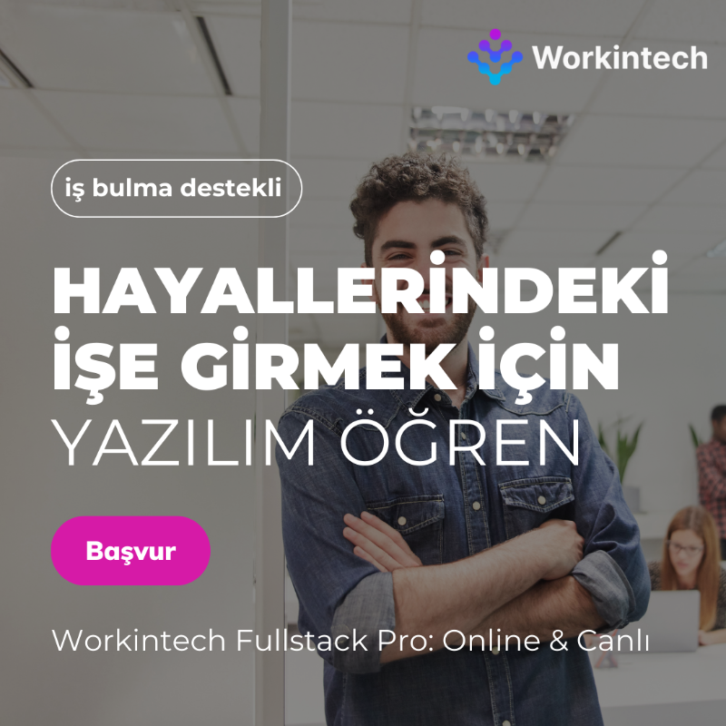 Workintech2023's tweet photo. Hayallerindeki işe girmek için iş bulma desteği ile yazılım öğren!
