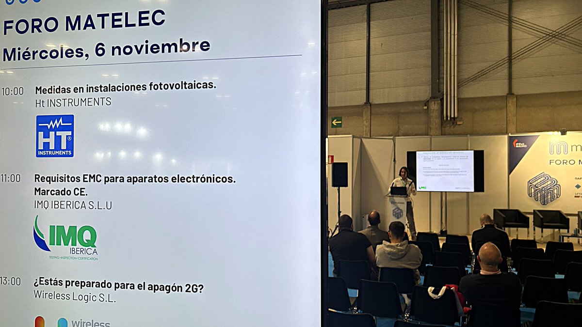 El 2️⃣ día de la Feria <a href="/Matelec_/">Matelec</a> es muy intensivo para <a href="/IMQIberica/">IMQ Ibérica</a>. 💪 

Recordad que podéis encontrarnos en el stand 4F03 en el pabellón 4 en las instalaciones de <a href="/IFEMA/">IFEMA MADRID</a> hasta el viernes 8 de noviembre. ¡Os esperamos!

Leer más: 👇
linkedin.com/posts/imq-ib-r…