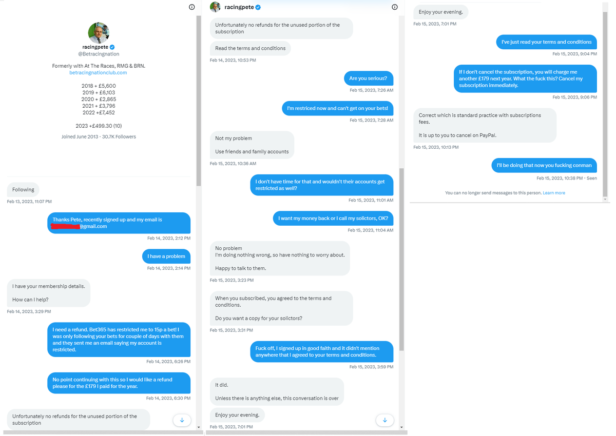 James_Vitunic's tweet photo. @Betracingnation How can Pete post slips with overnight standout prices with one firm when he's publicly stated he doesn't have any accounts?

It's paper betting using fake slips. His P&amp;L is a fantasy figure that nobody can match without being restricted.

Members are losing -£2000 to fair prices https://t.co/diZO7BAnSC