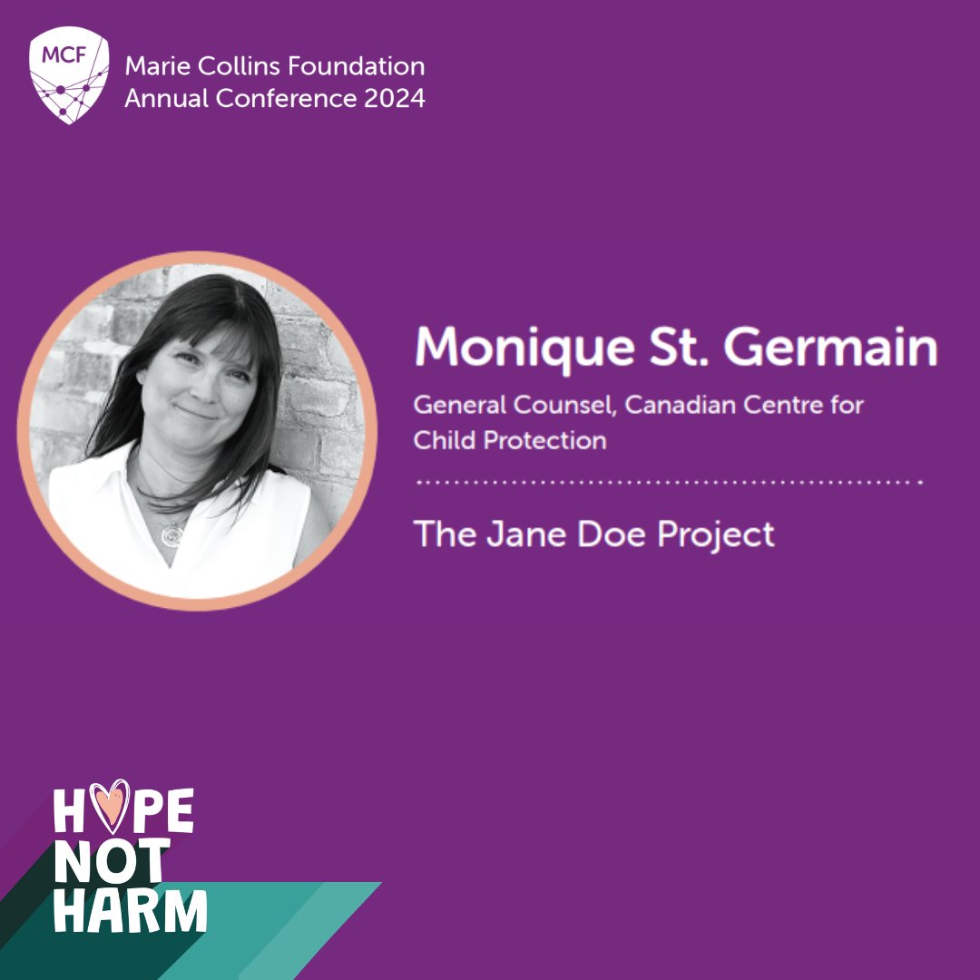 MCFcharityUK's tweet photo. @IWFhotline @NCA_UK @CEOPEducation @CWASULonMet @NatWorGroup Thank you to Monique St Germain from The Canadian Centre for Child Protection for dialling in to our conference to deliver an extreme valuable session.
@CdnChildProtect

#HopeNotHarm #MCFConference24 #TACSA https://t.co/3Xu4itOapF