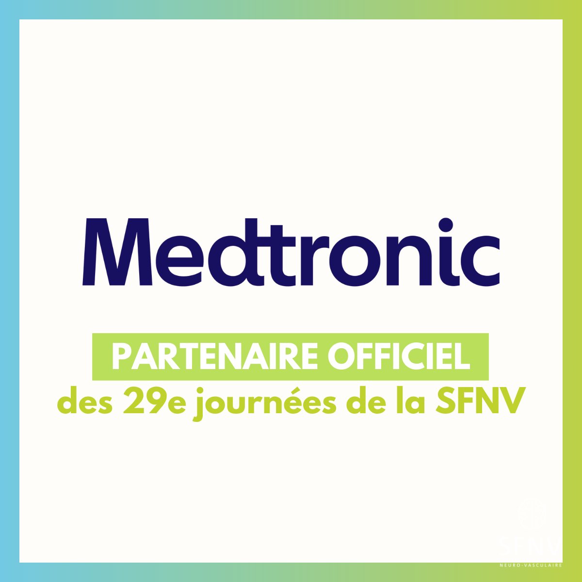 la_SFNV's tweet photo. 🙏 Un grand merci à MEDTRONIC pour leur soutien aux 29e Journées de la SFNV !
 📣Découvrez le programme de leur symposium qui se déroulera le mercredi 13 novembre.
 
Inscrivez-vous dès maintenant pour participer au congrès :
 👉 https://t.co/uXUWzUvXjw
 
 #SFNV #Neurovasculaire https://t.co/rXi245gsat