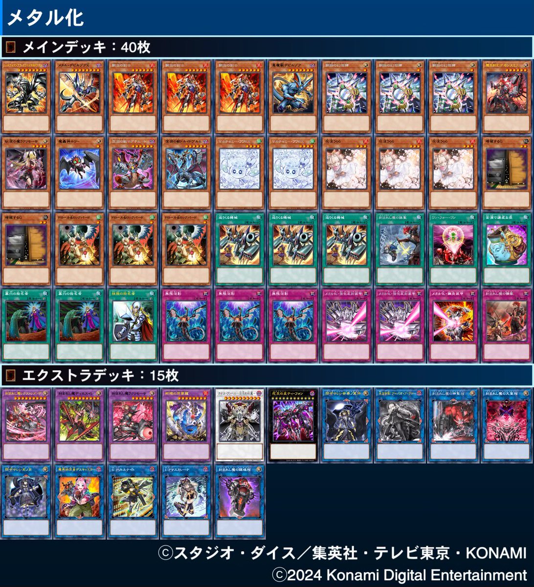 メタル化】デッキ 鋼鉄の幻想師からデモンスミス展開に入れば悪魔族と