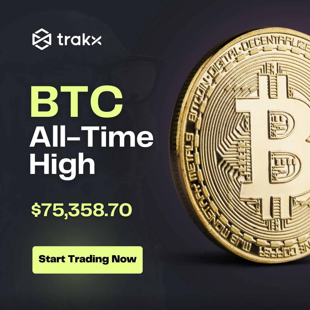 Today is a big day for cryptocurrencies! 📢

#Bitcoin, just a few hours ago, touched a new all-time high, following #Trump's victory in the US presidential election. 📈

If you want to start advanced crypto trading, sign up at Trakx! 
👉 go.trakx.io/4fzcTeF