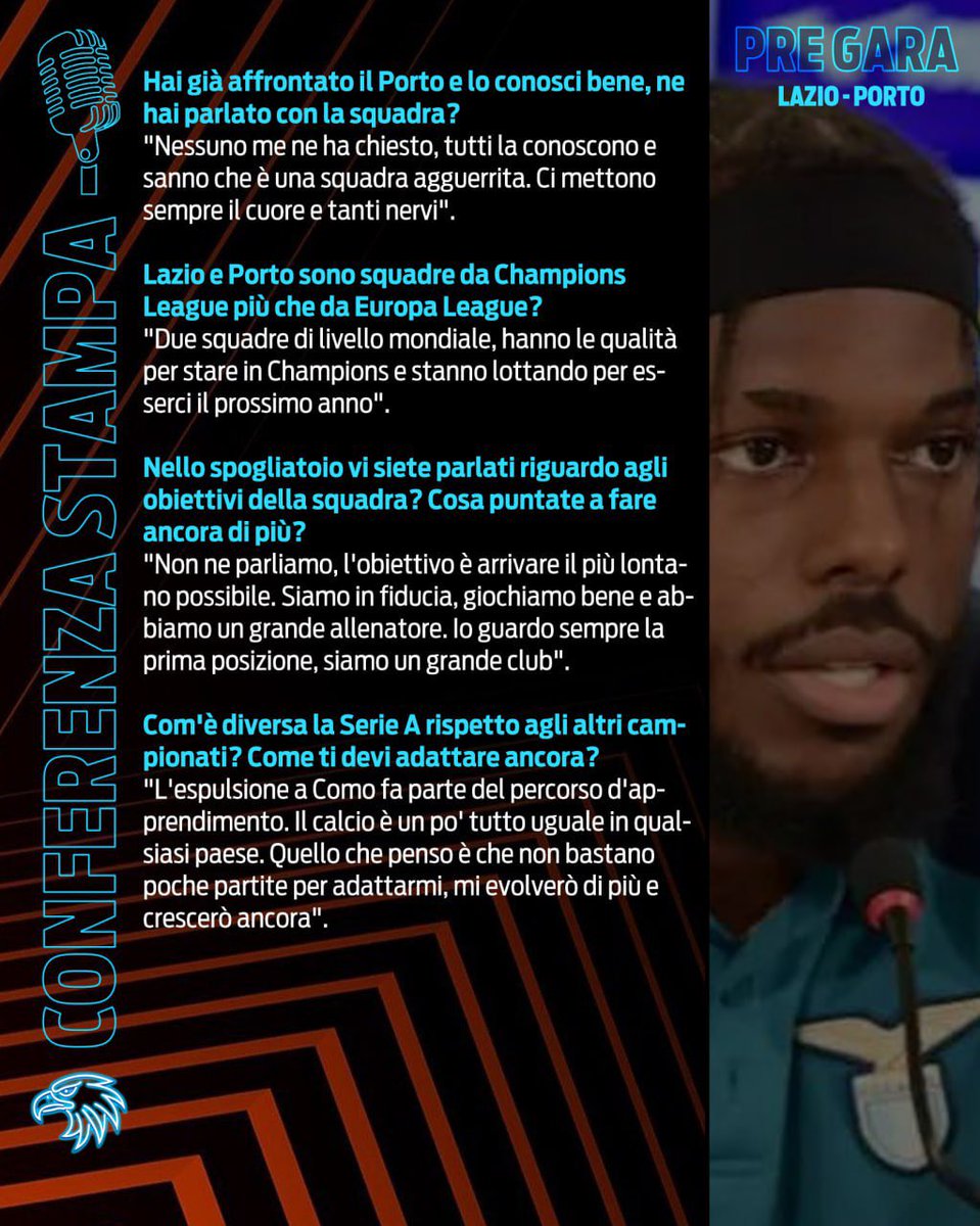 SpaceLazio's tweet image. Nuno #Tavares in conferenza stampa in vista del Porto: