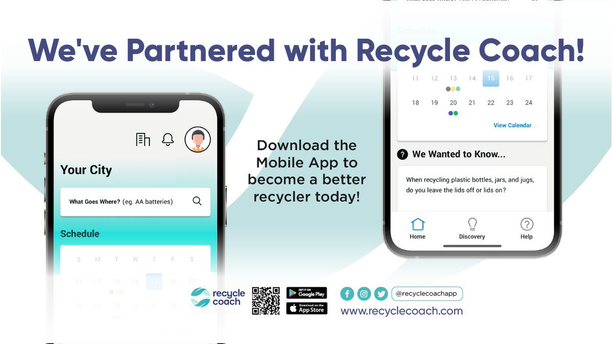 Need information on your #Trash or #Recycling schedule? Check out #RecycleCoach a new mobile app that provides schedule updates, reminders, and educational materials. Learn more here: charlottesville.gov/1061/Waste-Man…