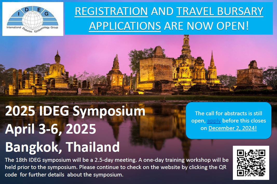 We are thrilled to announce that the IDEG 2025 Symposium registration is now open! We are also accepting applications for the Trainee Travel Bursary.
To find out more information about eligibility, please visit our website.We continue to accept abstracts until December 2, 2024.