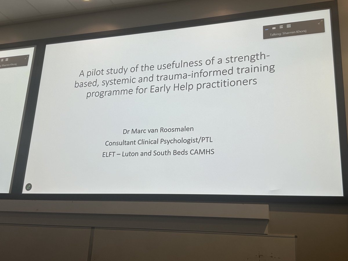 Rose McCabe (@rosemccabe2) on Twitter photo <a href="/NHS_ELFT_RI/">Research & Innovation - ELFT</a> Marc van Rossmalen talking about his important research on a strengths based, systemic & trauma informed programme for early help practitioners <a href="/NHS_ELFT_RI/">Research & Innovation - ELFT</a> Marc van Rossmalen talking about his important research on a strengths based, systemic & trauma informed programme for early help practitioners