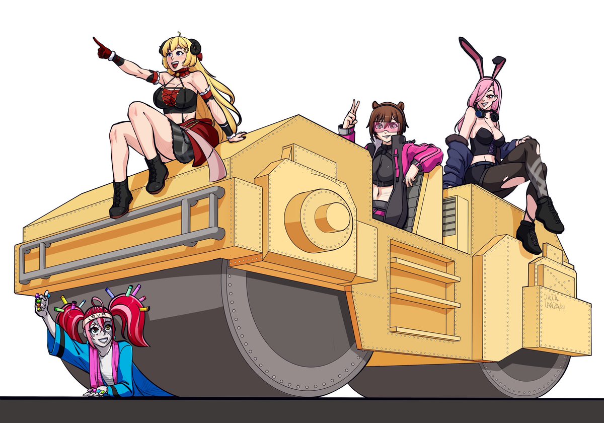 aroadroller's tweet image. Super fan Ollie will do what it takes to support her friends . Art by @Sketchlanza 
 #graveyART
#つのまきあーと
#callillust
#iRISUtration