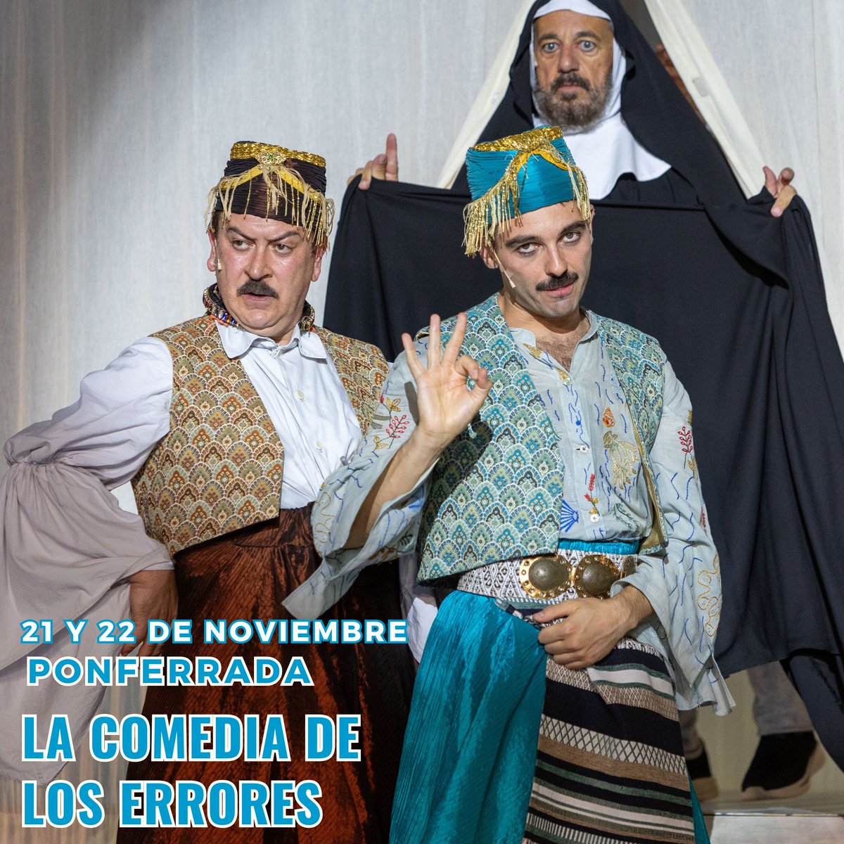 Pentación (@_pentacion_) on Twitter photo #LaComediaDeLosErrores llega al <a href="/teatrobergidum/">Teatro Bergidum</a> de #Ponferrada los días 21 y 22 de noviembre 🗓️ para montar un auténtico fiestón teatral 🥳
Con <a href="/NietoPepon/">Pepon Nieto</a> @Fsotolopez <a href="/santiagomolero/">santiago molero</a> <a href="/MrAvelain/">Avelino Piedad</a> <a href="/sexpeareteatro/">Sexpeare</a> y #EstebanGarrido
😉 ¡¡El mayor error sería perdértela!! 😉 #LaComediaDeLosErrores llega al <a href="/teatrobergidum/">Teatro Bergidum</a> de #Ponferrada los días 21 y 22 de noviembre 🗓️ para montar un auténtico fiestón teatral 🥳
Con <a href="/NietoPepon/">Pepon Nieto</a> @Fsotolopez <a href="/santiagomolero/">santiago molero</a> <a href="/MrAvelain/">Avelino Piedad</a> <a href="/sexpeareteatro/">Sexpeare</a> y #EstebanGarrido
😉 ¡¡El mayor error sería perdértela!! 😉