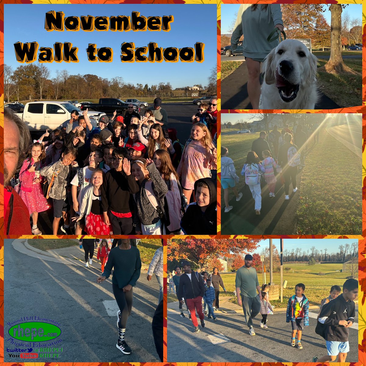November Walk to School #RHES25 <a href="/MrLosePE/">Mr Lose</a> #PhysEd #WalktoSchool