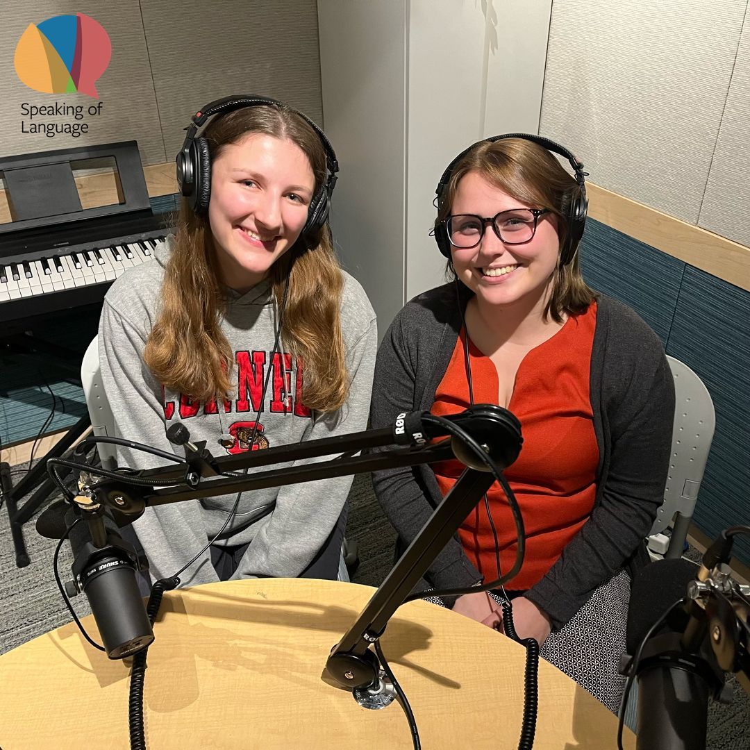 CornellLRC's tweet image. Check out our new episode of #SpeakingOfLanguage. 🎙

We reflect on another successful World Languages Day at Cornell with two volunteers.

Listen in &amp;amp; like us!

lrc.cornell.edu/podcast 

#eichhörnchen
#źdźbło 

@CornellEinhorn