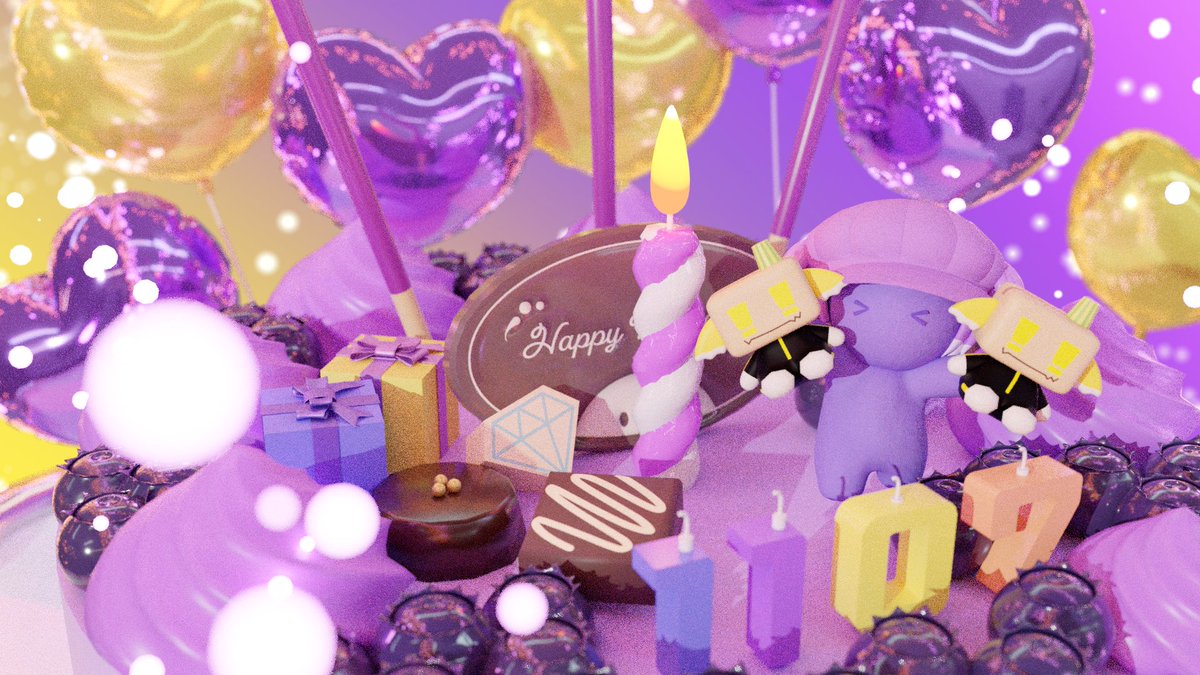 dorobo_yochien's tweet photo. #しるこ誕生祭2024

　　　🐶しるこさん💜
🎉🎂𝐇𝐚𝐩𝐩𝐲 𝐁𝐢𝐫𝐭𝐡𝐝𝐚𝐲🎂🎉

コラボぼうし復刻本当にありがとうございました🙌
今年も素敵な1年を過ごせますように☺️✨✨

#bintrollFA  #びんとろ幼稚園 https://t.co/aj7PI4IdHN