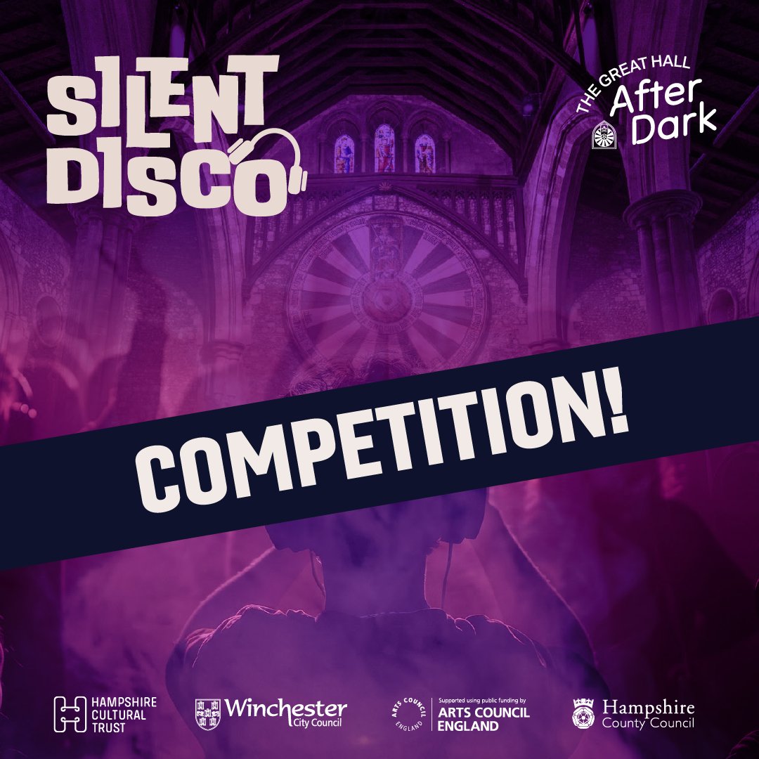 Have you entered? 🎟️

WIN two tickets to the Silent Disco at The Great Hall 🕺🎶

🗓️ Saturday 23rd November 2024, 7.00pm-10.00pm.

Enter before midnight on Sunday 10 November to be entered into our prize draw: visitwinchester.co.uk/competitions/w…