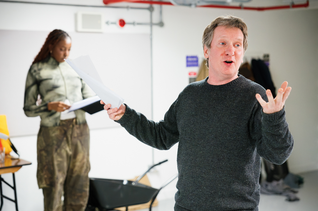 newdiorama's tweet image. Rehearsal shots for The Glorious French Revolution (or: why sometimes it takes a guillotine to get anything done) by @yesyesnonotheat (📸Alex Brenner) are in...