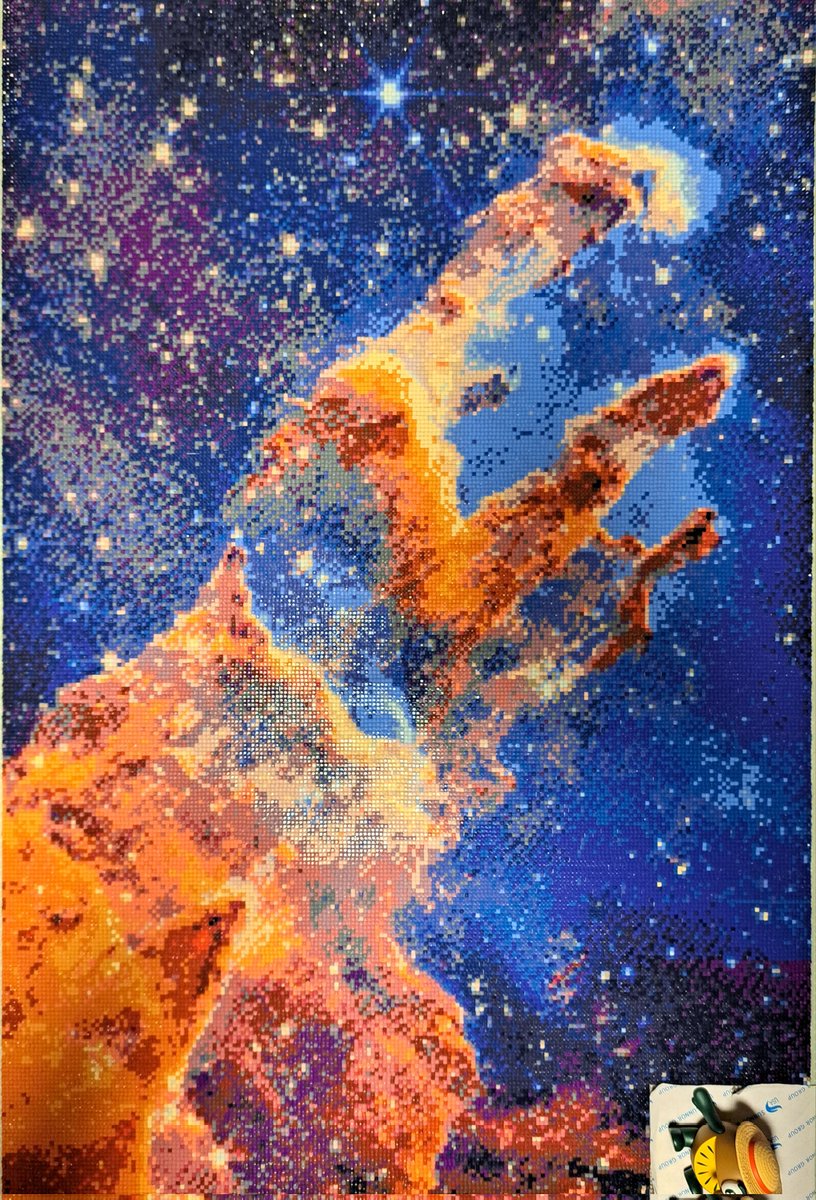 yurinyaon2's tweet photo. 今日はここまで。
#ダイヤモンドアート
#創造の柱
#ジェームズ・ウェッブ宇宙望遠鏡 https://t.co/LyPXqQPRhs