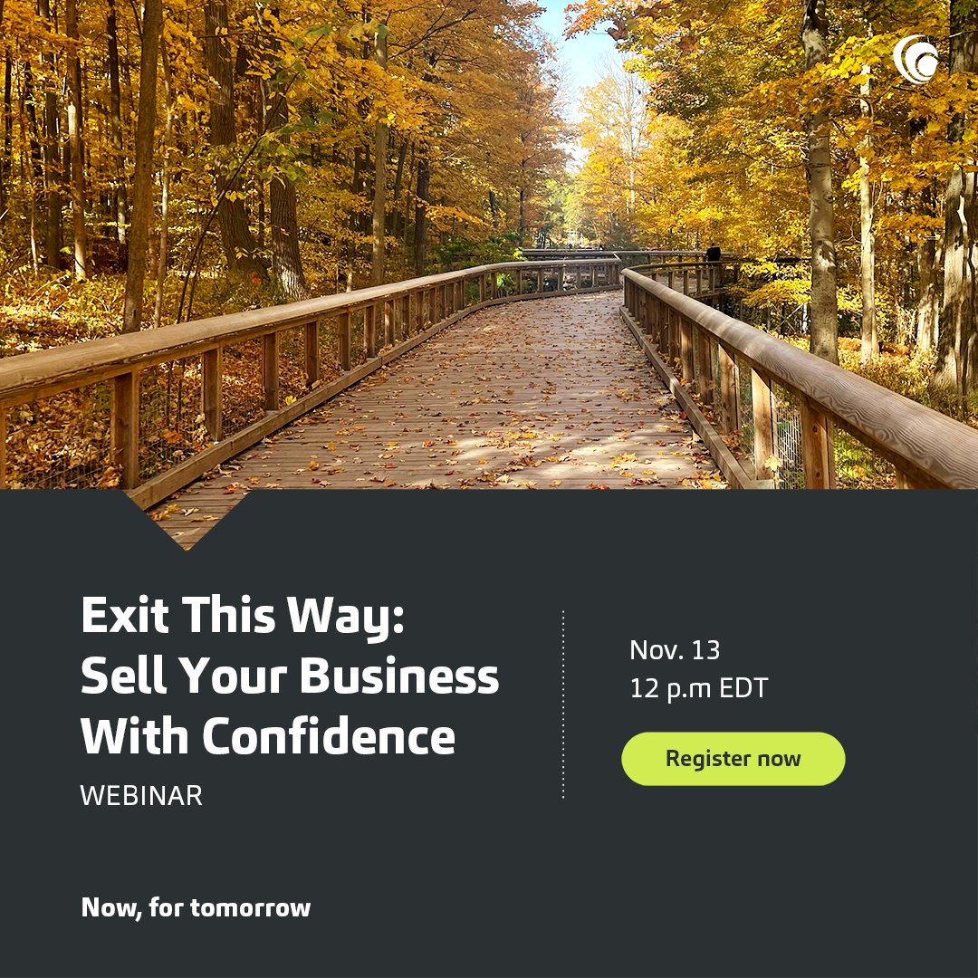 Join Baker Tilly Canada Capital for this webinar focusing on the process of selling a business. 

Details here: ow.ly/UYpG50U0Aqg

#BakerTilly #Event