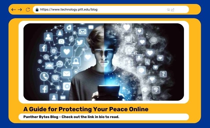 🌍 Social media connects us globally, but it can also bring extreme views, bullying, disinformation, and curated perfection. Unsurprisingly, high use is linked to poor mental health. Post-election, protect your peace while online: pi.tt/blog. ✨ #H2P #PittNow 💙💛