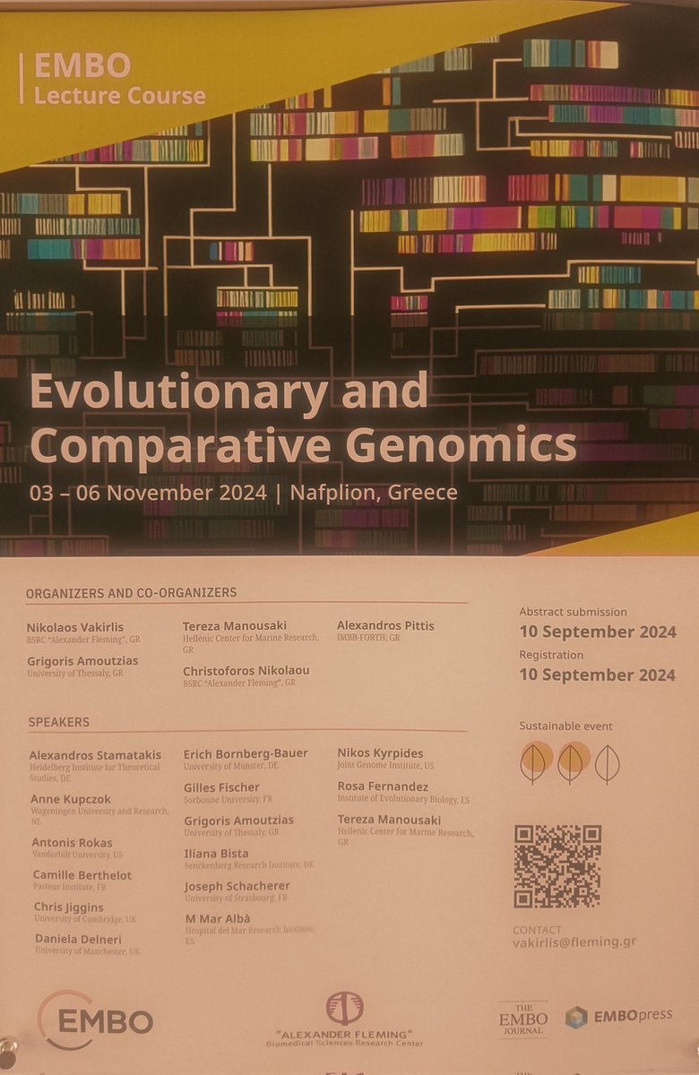 Iliana Bista (@ilianabista) on Twitter photo Thanks to the organisers <a href="/vakirlis/">Nikos Vakirlis</a> for inviting me to present our work <a href="/EMBOevents/">EMBO Events</a> meeting on Comparative & Evolutionary #Genomics in Nafplio. Great meeting & line up of speakers #Transposons #BiodiversityGenomics Thanks to the organisers <a href="/vakirlis/">Nikos Vakirlis</a> for inviting me to present our work <a href="/EMBOevents/">EMBO Events</a> meeting on Comparative & Evolutionary #Genomics in Nafplio. Great meeting & line up of speakers #Transposons #BiodiversityGenomics