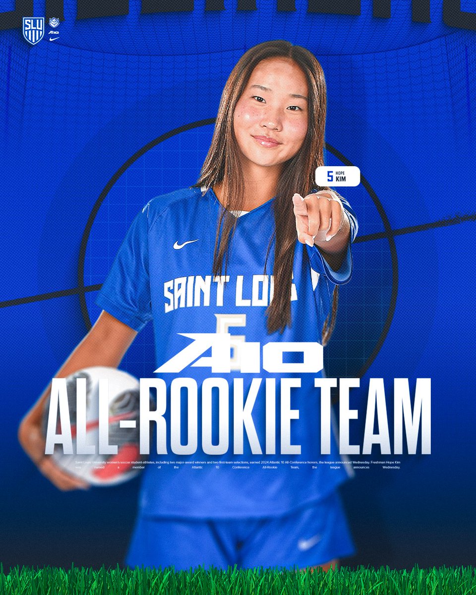 SLUWSoccer's tweet photo. Hope Kim earns a spot on the @atlantic10 All-Rookie team!

#HTR #RollBills https://t.co/2WJuSquCto