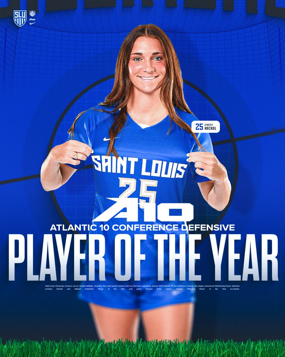 SLUWSoccer's tweet photo. The 2024 @atlantic10 Defensive Player of the Year is…

LYNDSEY HECKEL!

#HTR #RollBills https://t.co/xWs65qaq8Y