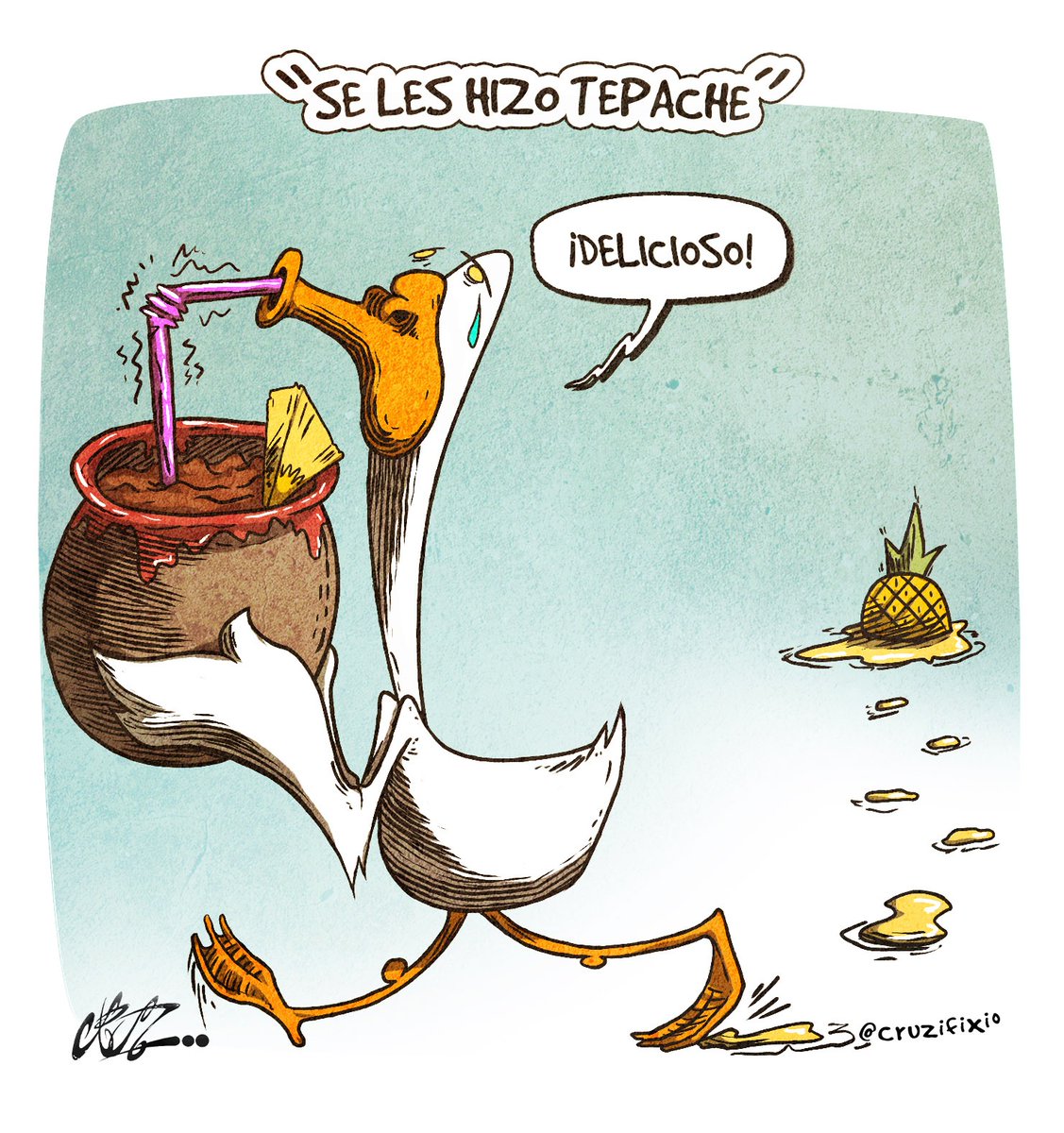 LesAceitunas's tweet image. 🎨Cartón de @Cruzifixio 

&quot;La Piña se les hizo tepache&quot;.

#ReformaAlPoderJudicial