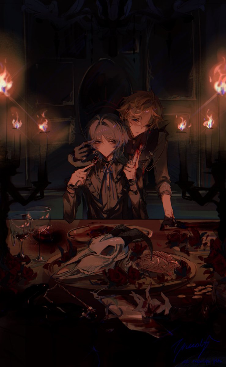 //blood, slight gore

happy chscr day, pretend like I’m not late for halloween.. 

#chiscara #genshinimpact