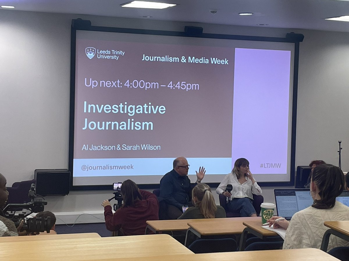 ChloeESiviter's tweet photo. “The need for investigative journalism is needed now more than ever” says Al Jackson at @JournalismWeek on a talk about investigative Journalism #LTJMW https://t.co/cLISETuceK