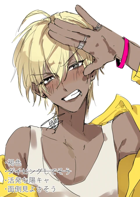 男練習したくて、友人に要素もらって描いた子たち…ちゃんとかっこいい男になってたらうれしい… 