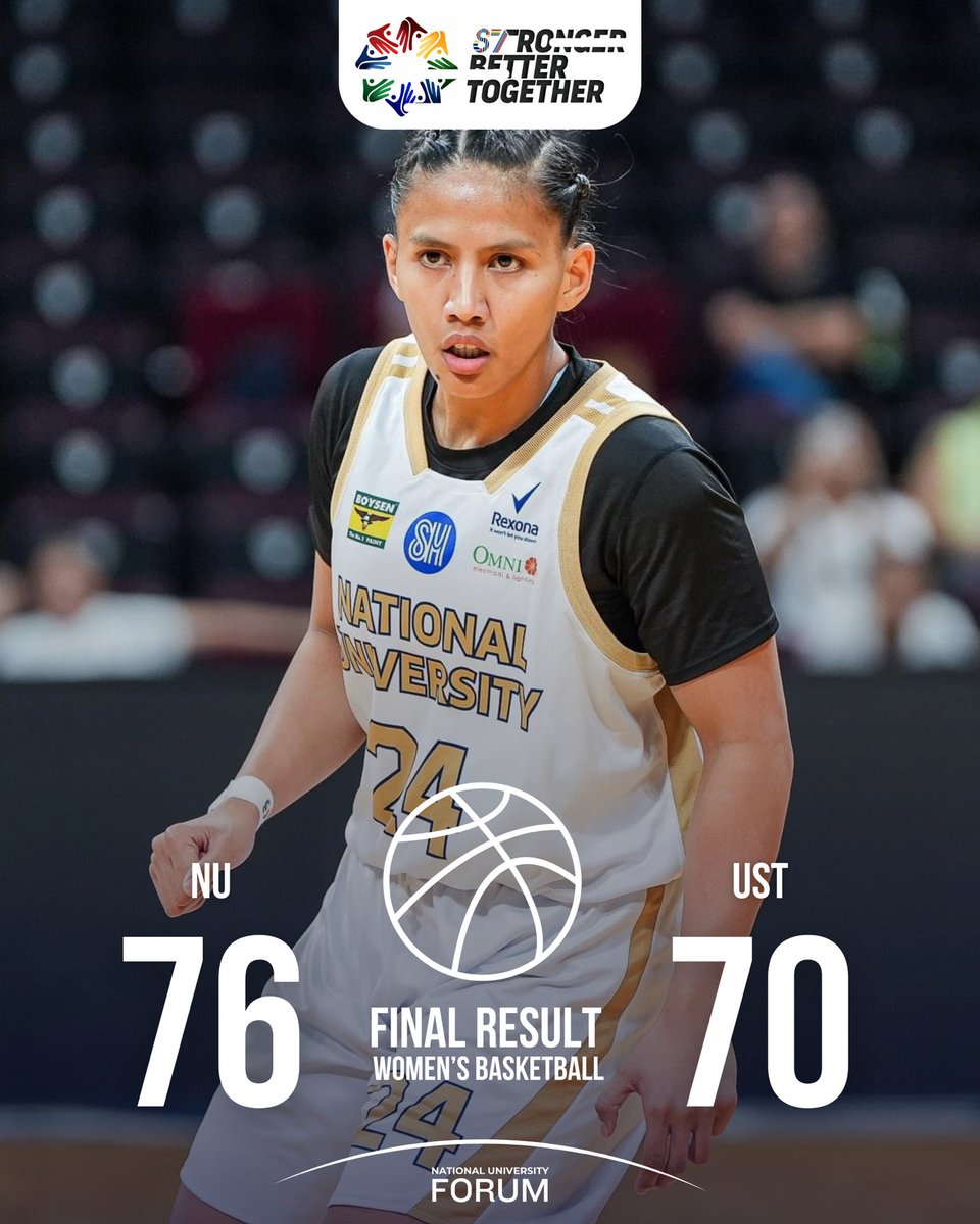 TNUForum's tweet photo. Taming the Tigresses!
National University stays unbeaten, sweeping the defending champs in the #UAAPSeason87 womenโs basketball elimination round. The road to redemption continues! #GoBulldogs #NULetsGo https://t.co/8z1AyfBNGY
