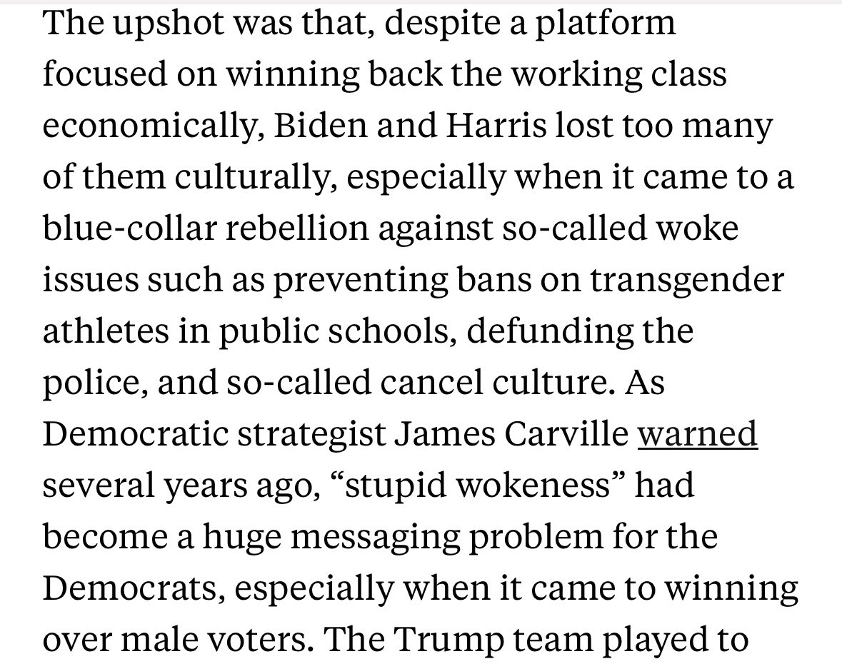 Bianna Golodryga (@biannagolodryga) on Twitter photo Notable to see a publication like <a href="/ForeignPolicy/">Foreign Policy</a> devote a significant amount of its postmortem on why Harris lost to the issue of a cultural rebellion among many voters.
foreignpolicy.com/2024/11/06/kam… Notable to see a publication like <a href="/ForeignPolicy/">Foreign Policy</a> devote a significant amount of its postmortem on why Harris lost to the issue of a cultural rebellion among many voters.
foreignpolicy.com/2024/11/06/kam…