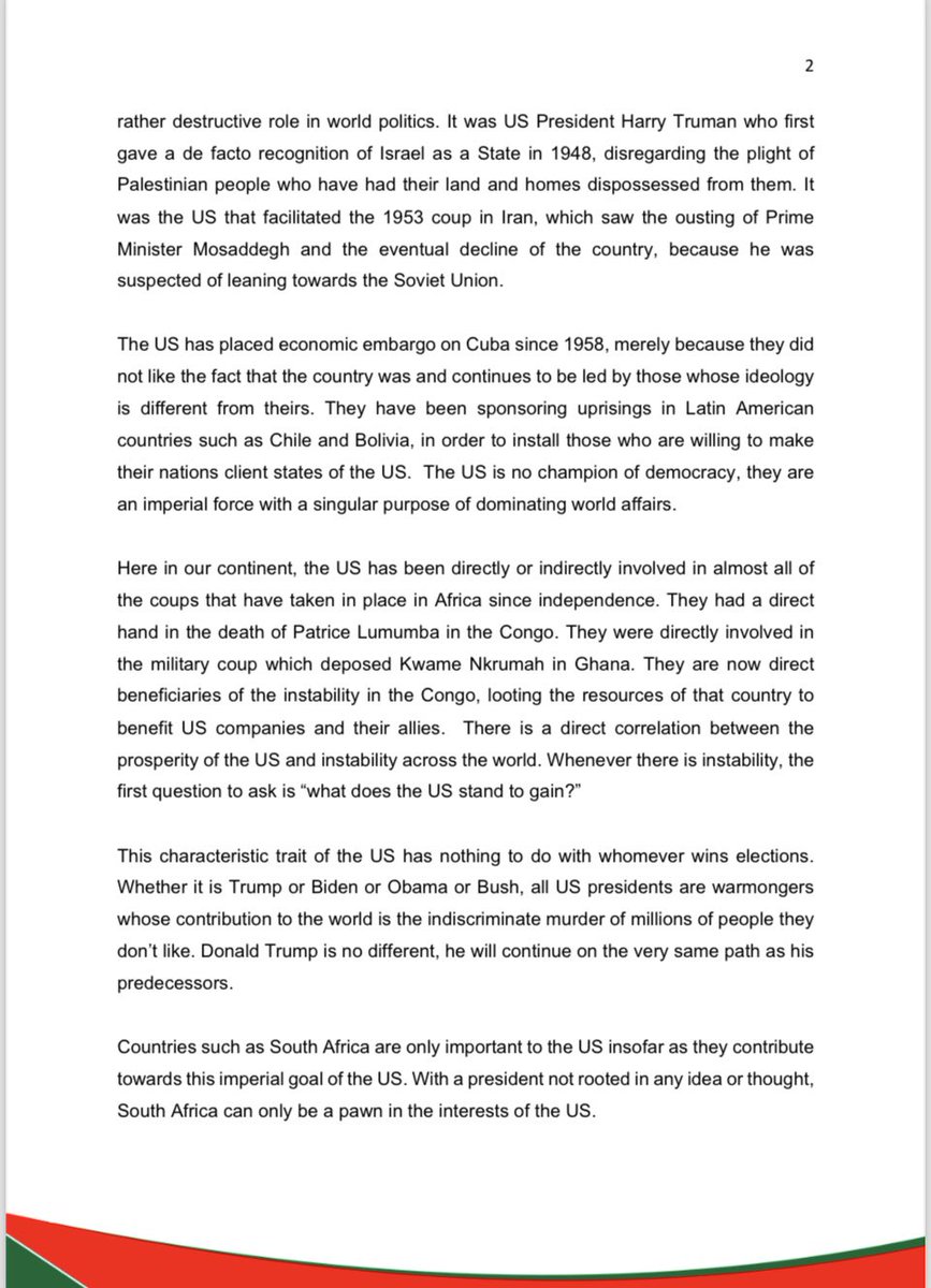 Economic Freedom Fighters tweet media