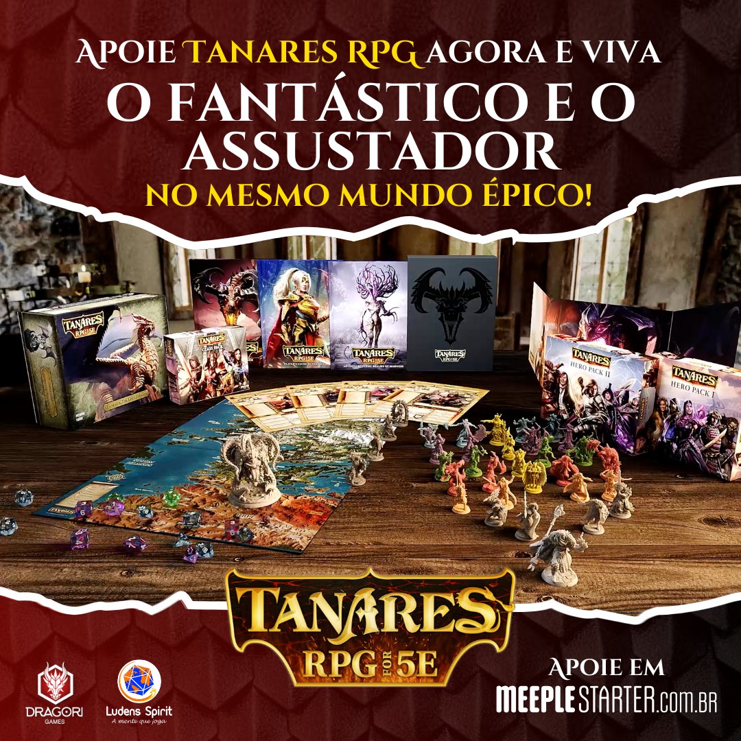 Hora de spoiler! 🧛✨

Ainda tem metas para bater em #TanaresRPG, então aqui vai: para quem amou Cursed Nights da <a href="/DungeonGeek21/">Dungeon Geek21</a>, essa aventura de Vampiro adpatada é imperdível!

Torne isso real e viva o fantástico e o assustador apoiando: meeplestarter.com.br/tanaresrpg