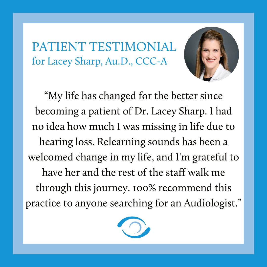 EyeAtlanta's tweet image. Sharing a wonderful review for Dr. Lacey Sharp! 🌟

Learn more about Dr. Sharp: atlhearing.net/meet-our-team