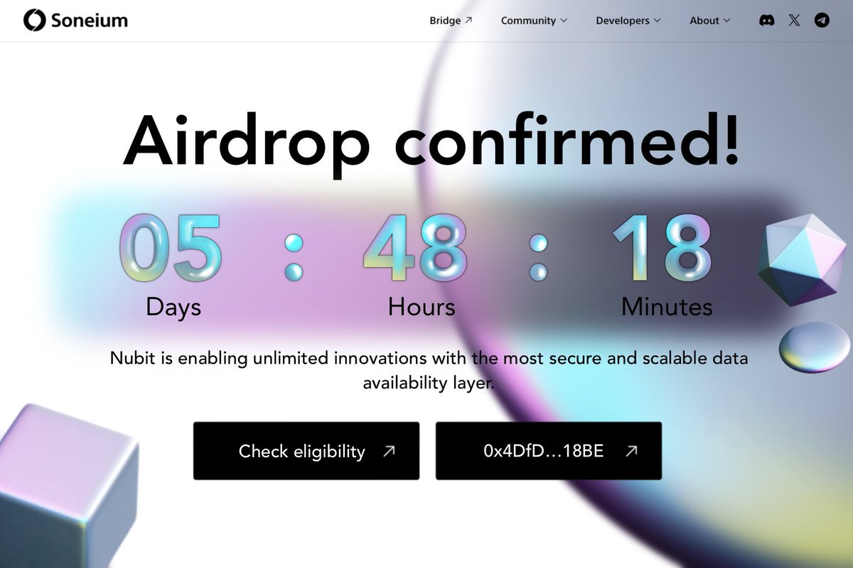 Soneium airdrop will happen on 30/12/2024

Page airdrop $SONY briefly appeared on <a href="/binance/">Binance</a>

I create 350 accounts for $0
Potential reward: $5,000

here's a detailed guide👇