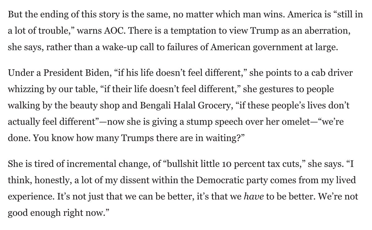 Waleed Shahid 🪬 (@_waleedshahid) on Twitter photo I'm thinking a lot about what <a href="/AOC/">Alexandria Ocasio-Cortez</a> warned her fellow Democrats in December 2020: "If these people’s lives don’t actually feel different...we’re done. You know how many Trumps there are in waiting?” I'm thinking a lot about what <a href="/AOC/">Alexandria Ocasio-Cortez</a> warned her fellow Democrats in December 2020: "If these people’s lives don’t actually feel different...we’re done. You know how many Trumps there are in waiting?”