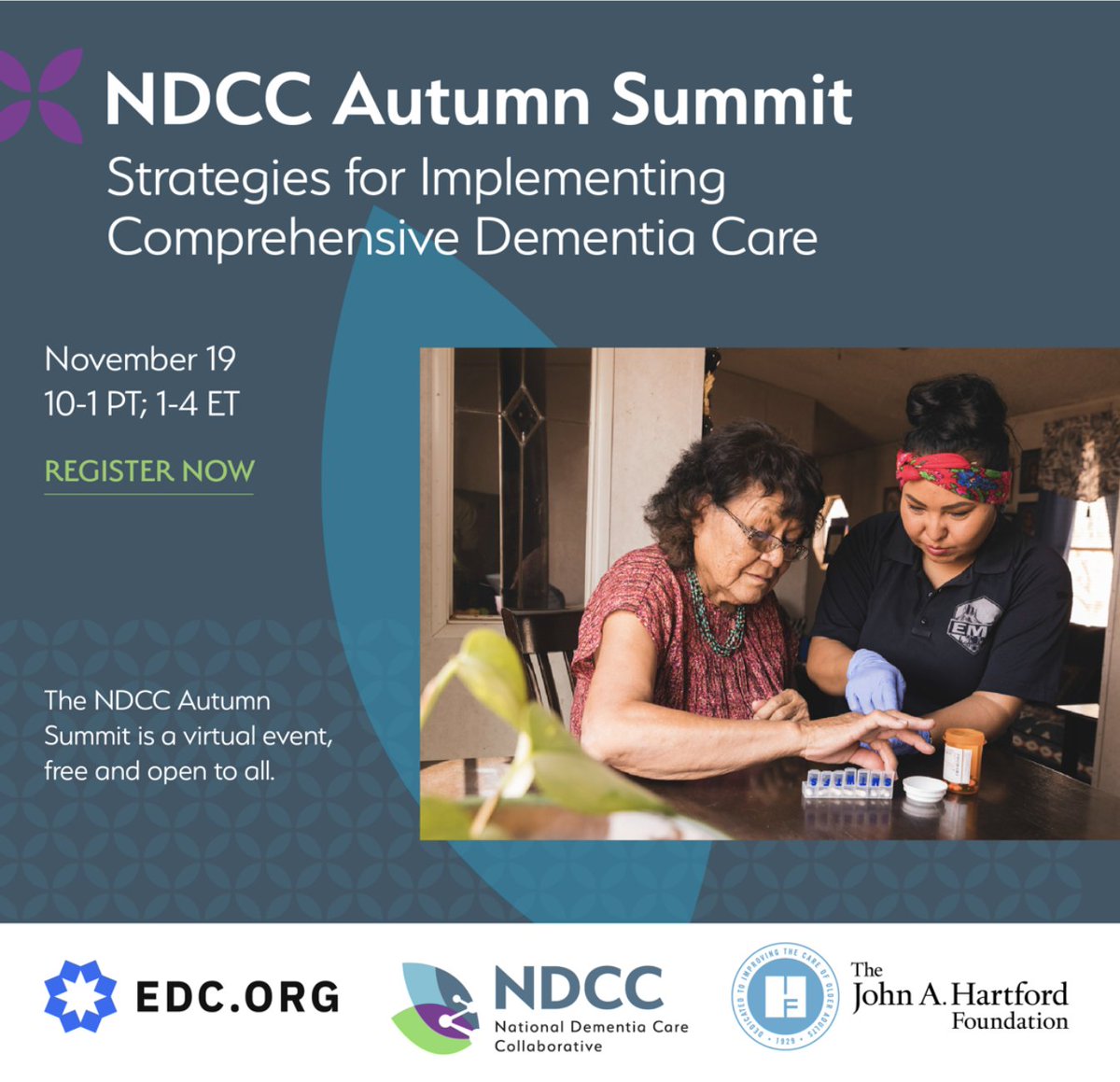 BOLD Center of Excellence on Dementia Caregiving (@phcoe_dc) on Twitter photo 📅11/19 Summit: Join host <a href="/EDCtweets/">edc.org</a>, other leading #DementiaCare experts, and funder <a href="/johnahartford/">The John A. Hartford Foundation</a> to explore how to improve services and supports for people with #Dementia and their #Caregivers. This virtual event is free, but you must register: go.edc.org/NovSummit #Health 📅11/19 Summit: Join host <a href="/EDCtweets/">edc.org</a>, other leading #DementiaCare experts, and funder <a href="/johnahartford/">The John A. Hartford Foundation</a> to explore how to improve services and supports for people with #Dementia and their #Caregivers. This virtual event is free, but you must register: go.edc.org/NovSummit #Health