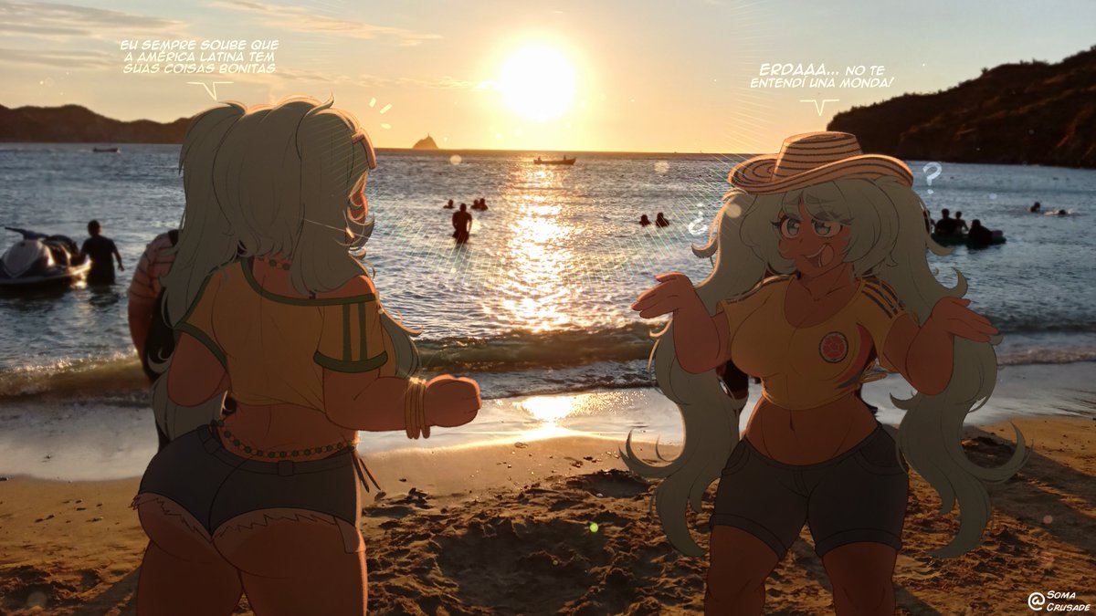 💙 Brazilian &amp; Colombian Miku 💛

"i have always known that latin america has its beautiful things!"

"Damn... I didn't understand you a sh*t"

#brasilianmiku