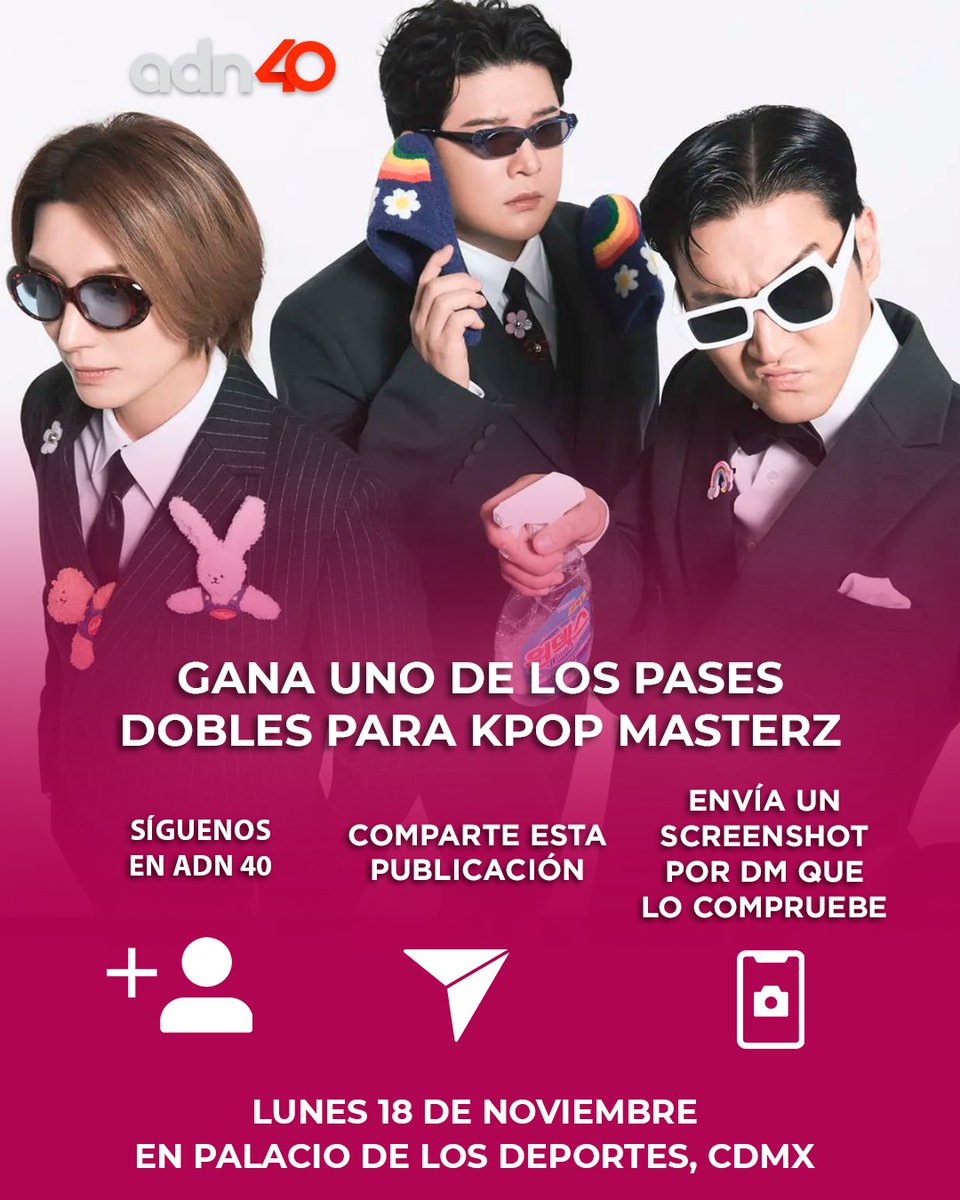 🎤🎟 #Kpop
¡Corran la voz! Tenemos 10 pases dobles poder ir al  #KPOPMASTERZ #2024_KPOPMASTERZ_MEXICO este 18 de noviembre en el Palacio de los Deportes.  <a href="/KontactusMex/">Kontactus Mexico</a> #SUPERJUNIOR_LSS #SUPERJUNIORDnE #WONHO #P1Harmony
 Participa en nuestra dinámica y no olvides seguirnos en