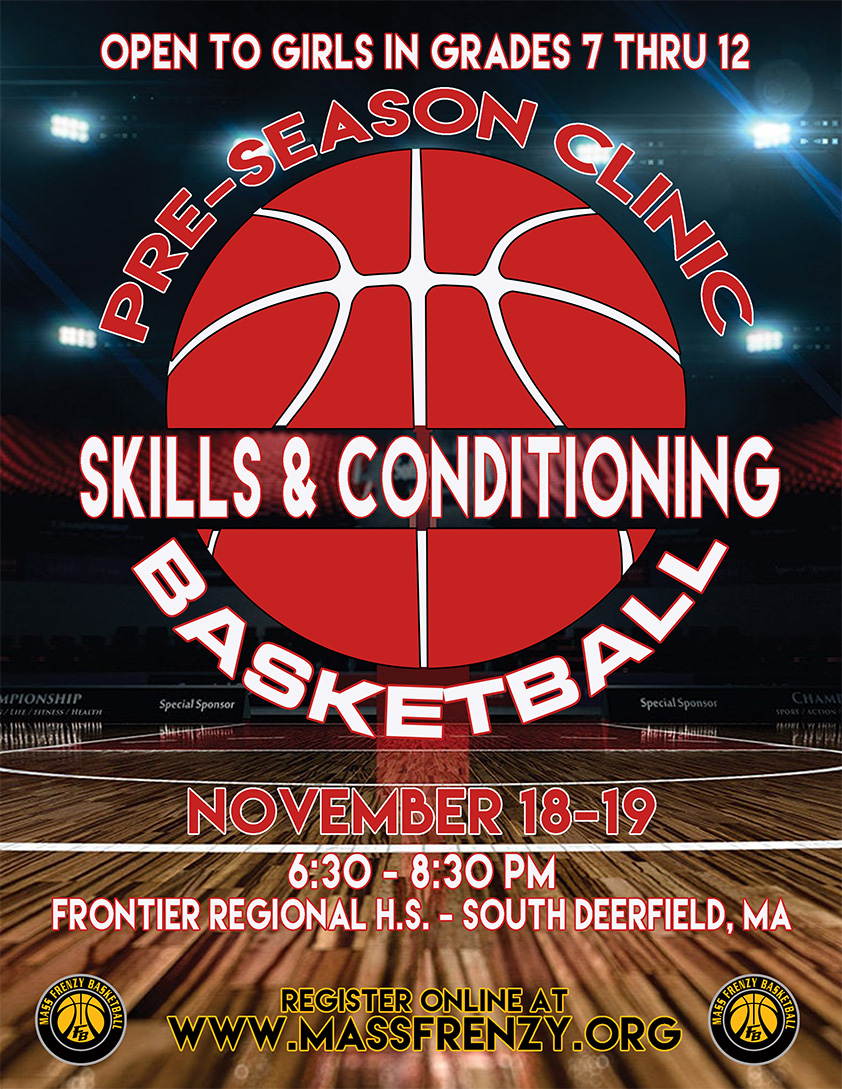 Register for our 2024 Pre-Season Skills &amp; Conditioning Clinic.

This two-day clinic is designed to get you ready for your winter high school and travel season. 

Do not need to be a member of a Mass Frenzy team.
Register online:
massfrenzy.org/pre-season-cli…