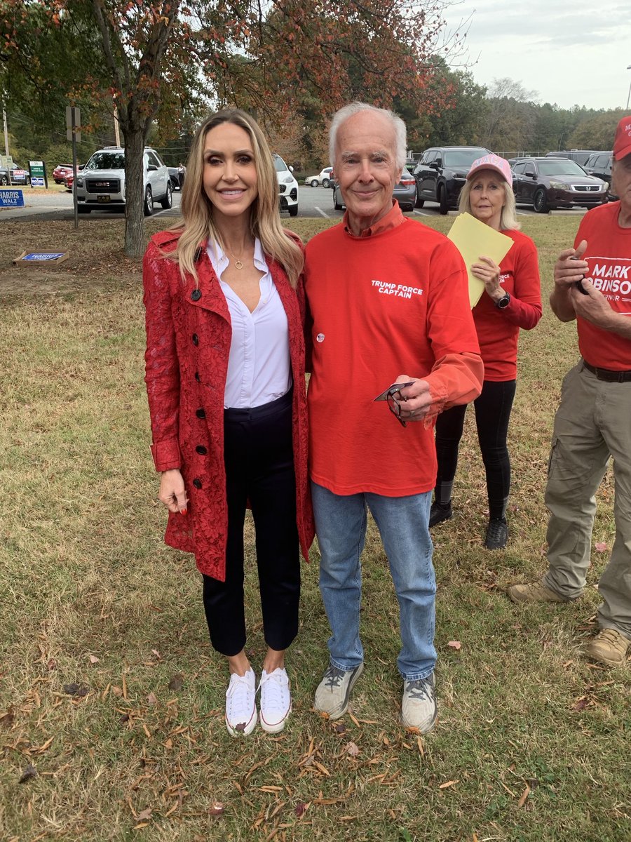 Praise the Lord; Trump won. I’m a happy soldier for the Trump campaign; here with LARA Trump. Sadly with the Dems as NC governor, lieutenant, governor, and superintendent of public instruction, we will see more of the same in our public schools and not the 3Rs.