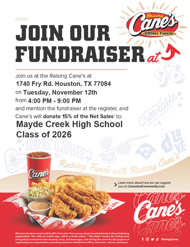 MCHSco26's tweet photo. Hey @MCHS_Rams &amp; @MCHSco26! Come join us for dinner on Tuesday, November 12th from 4 - 9 pm! All proceeds go towards Prom 2026! 💚 https://t.co/3vXhsbv0J2
