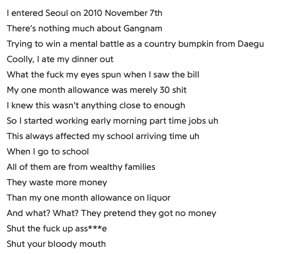 Fourteen years ago today, Daegu rapper Min Yoongi relocated to Seoul to pursue a career in music. 

November 7, 2010, holds a significant meaning for Yoongi, a fact he has acknowledged in interviews, during BTS concerts, and in the song '724148' from his Agust D mixtape.

We